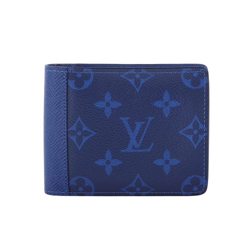 路易威登 LOUIS VUITTON Multiple 錢包 短夾 鈷色 M30299 晶片款 藍色原花短夾 原廠盒子/防塵袋