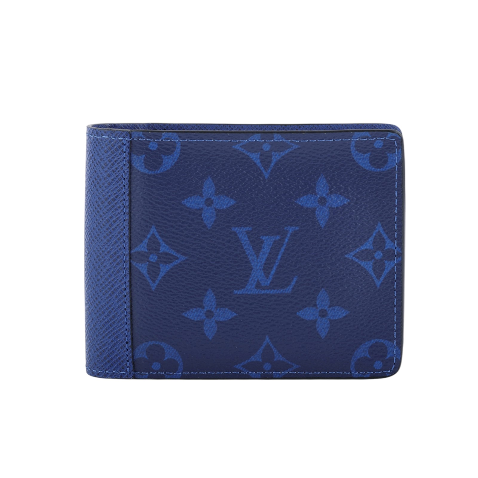 路易威登 LOUIS VUITTON Multiple 錢包 短夾 鈷色 M30299 晶片款 藍色原花短夾 原廠盒子/防塵袋