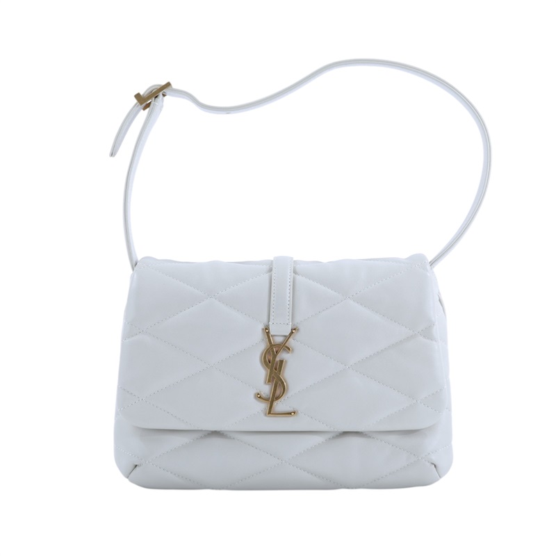 聖羅蘭 YSL SAINT LAURENT LE 5 À 7 手提 肩背包 698567AAAO0 米白色LE 57 羊皮金釦肩背包 原廠盒子/防塵袋/購買證明