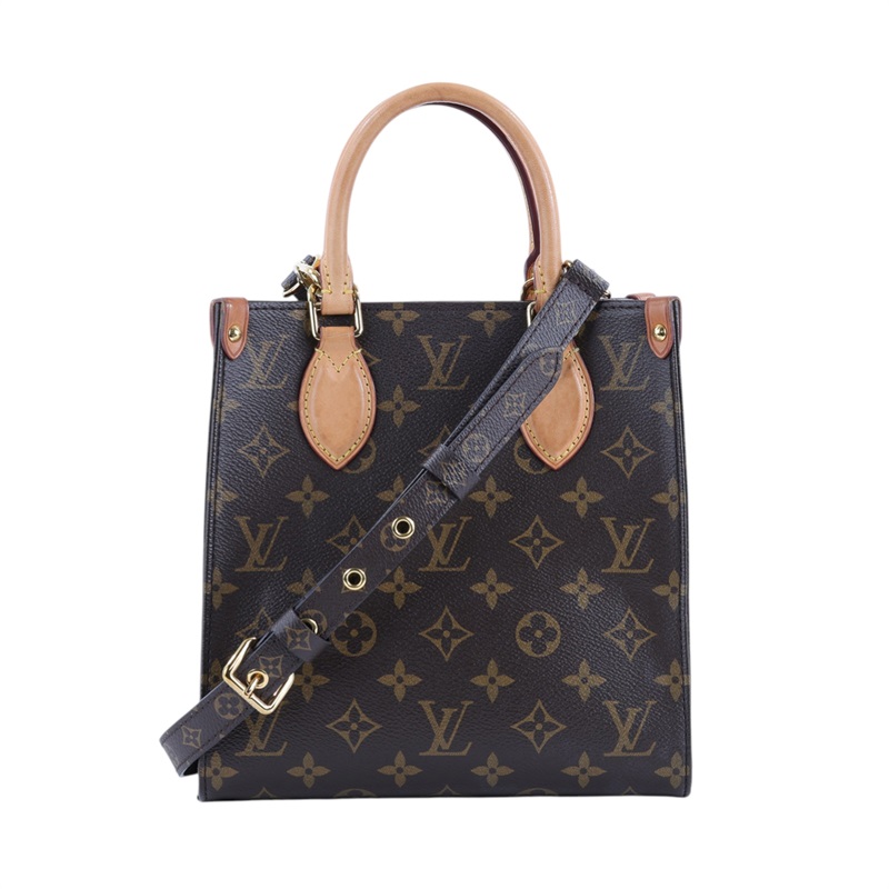 路易威登 LOUIS VUITTON Sac Plat BB 帆布手提 斜背包 M46265 晶片款 原花SAC PLAT BB 背帶