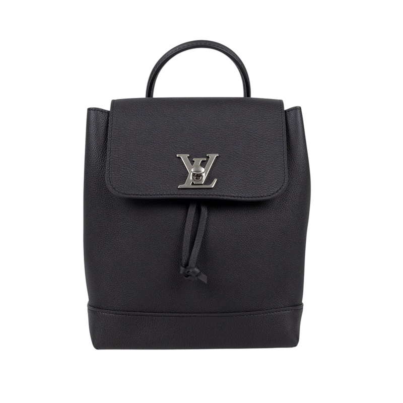 路易威登 LOUIS VUITTON Lockme Backpack 翻蓋 束口 後背包 M41815 黑LOCKME後背包 原廠盒子/防塵袋