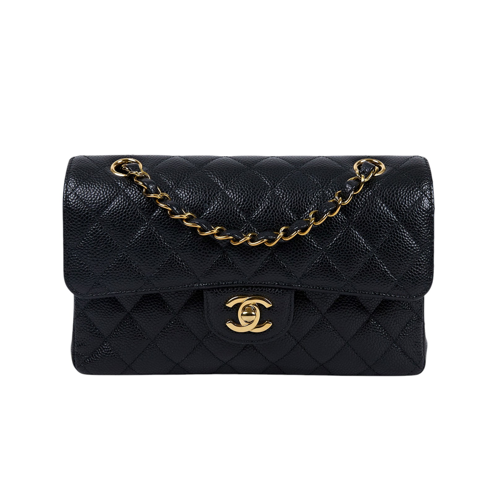 香奈兒 CHANEL CF 經典 小型 口蓋包 A01113 Y01864 黑荔枝COCO23 原廠盒子/購買明細
