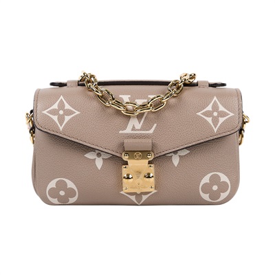 路易威登 LOUIS VUITTON Pochette Métis East West 鏈條 郵差包 腋下單肩包 斑鳩色 奶油色 M23081 晶片款  原廠盒子/防塵袋/背帶/購買證明