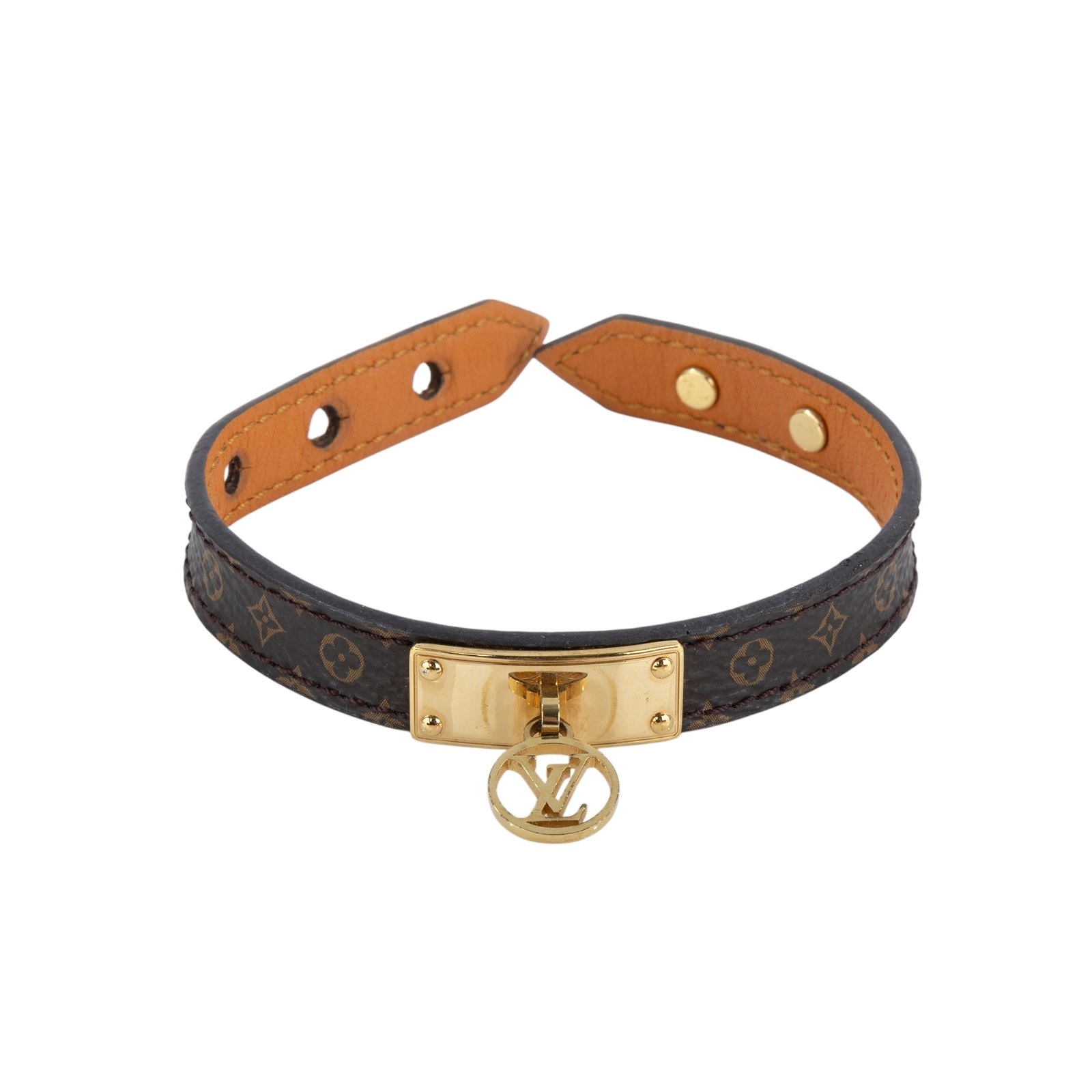 路易威登 LOUIS VUITTON Lo go Mania 手鐲 M4150E MANIA經典花紋LOGO 手鐲 原廠盒子