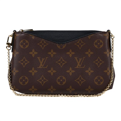 路易威登 LOUIS VUITTON Pallas 鍊帶 手提包 M41639 棕原花Pallas Clutch 手拿鏈條單肩斜背包 背帶/防塵袋/購買證明