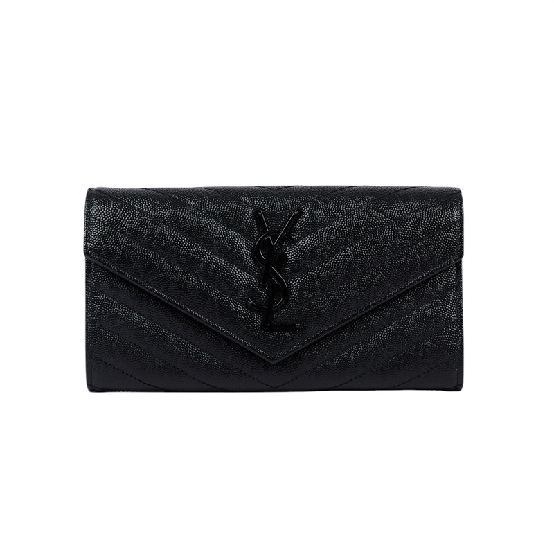 聖羅蘭 YSL SAINT LAURENT Cassandre Matelassé 粒面壓紋皮革 大型 翻蓋錢包 長夾 372264BOW08  原廠盒子/防塵袋
