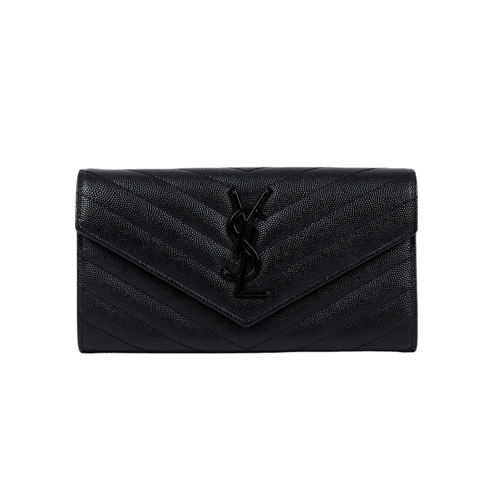 聖羅蘭 YSL SAINT LAURENT Cassandre Matelassé 粒面壓紋皮革 大型 翻蓋錢包 長夾 372264BOW08  原廠盒子/防塵袋