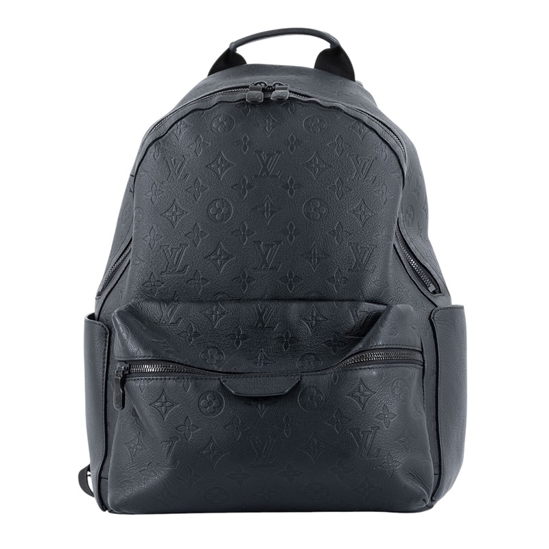 路易威登 LOUIS VUITTON Discovery 後背包 黑色 M46553 晶片款 黑原花壓紋後背包 原廠盒子/防塵袋/購買證明