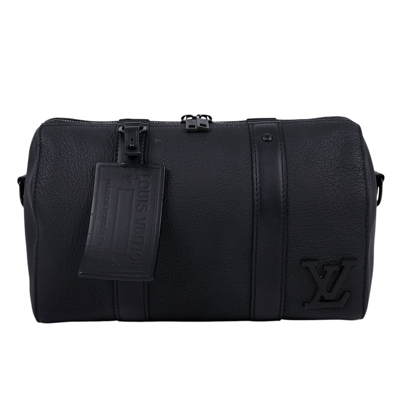 路易威登 LOUIS VUITTON City Keepall 肩背 波士頓包 黑色 M59255 晶片款 黑CITY KEEPALL 無附屬品