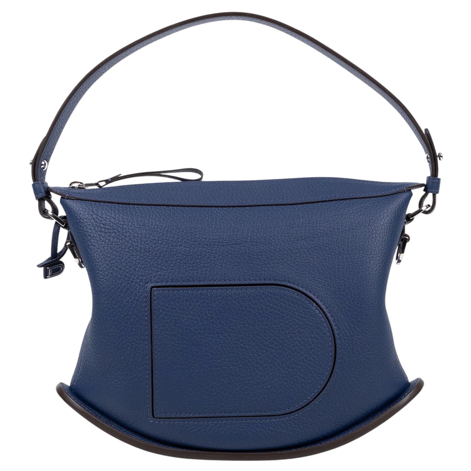 德爾沃 DELVAUX  Pin Swing PM 斜背包 AA0601AQY022NPA 深藍PIN SWING 原廠盒子/防塵袋
