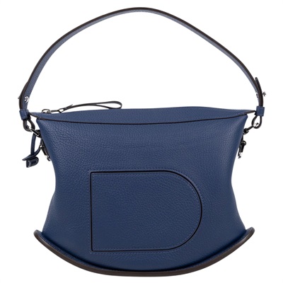 德爾沃 DELVAUX  Pin Swing PM 斜背包 AA0601AQY022NPA 深藍PIN SWING 原廠盒子/防塵袋