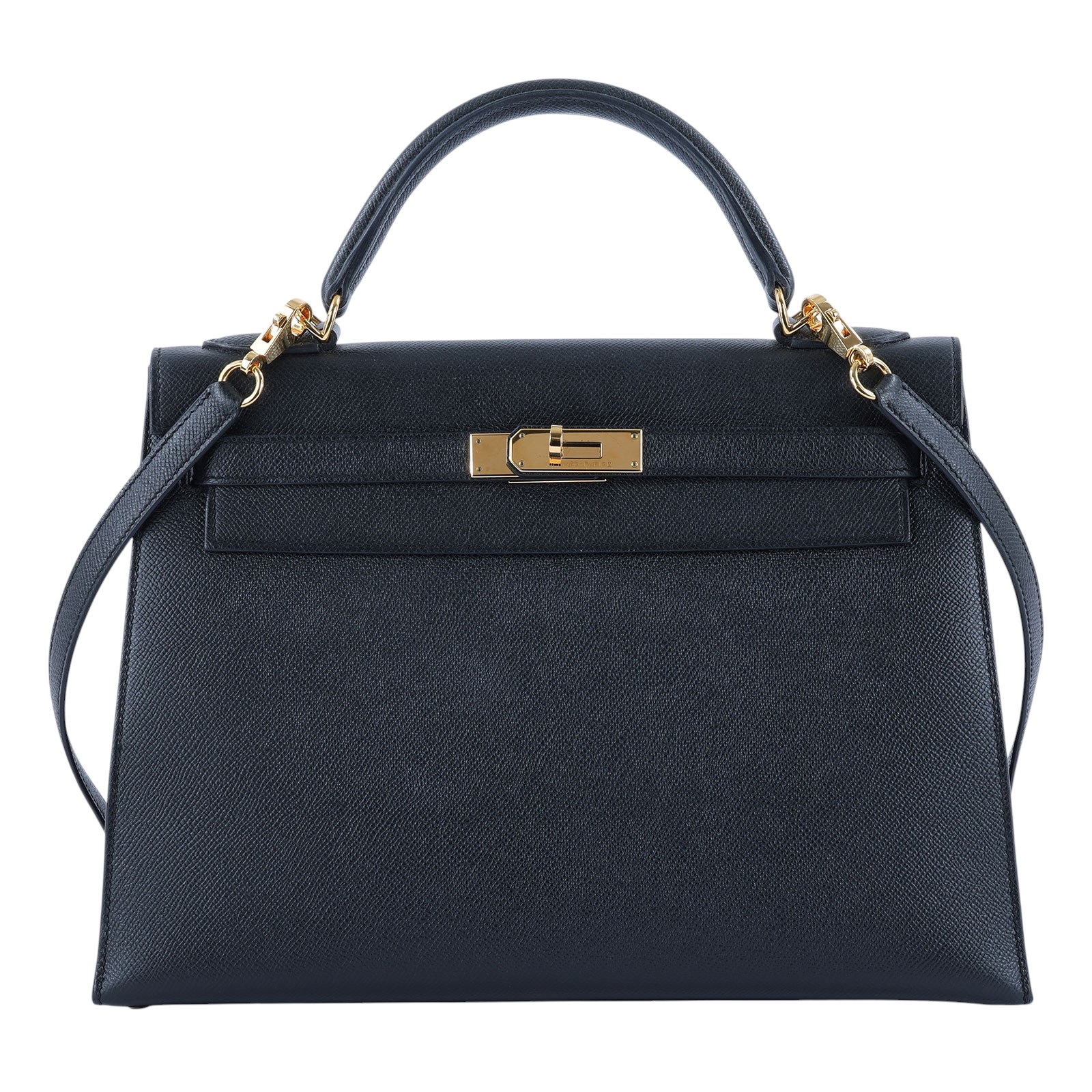愛馬仕 Hermes Kelly Bag 凱莉包 32 KL32 X刻 黑色KELLY32 防塵袋/雨衣/鎖組/背帶
