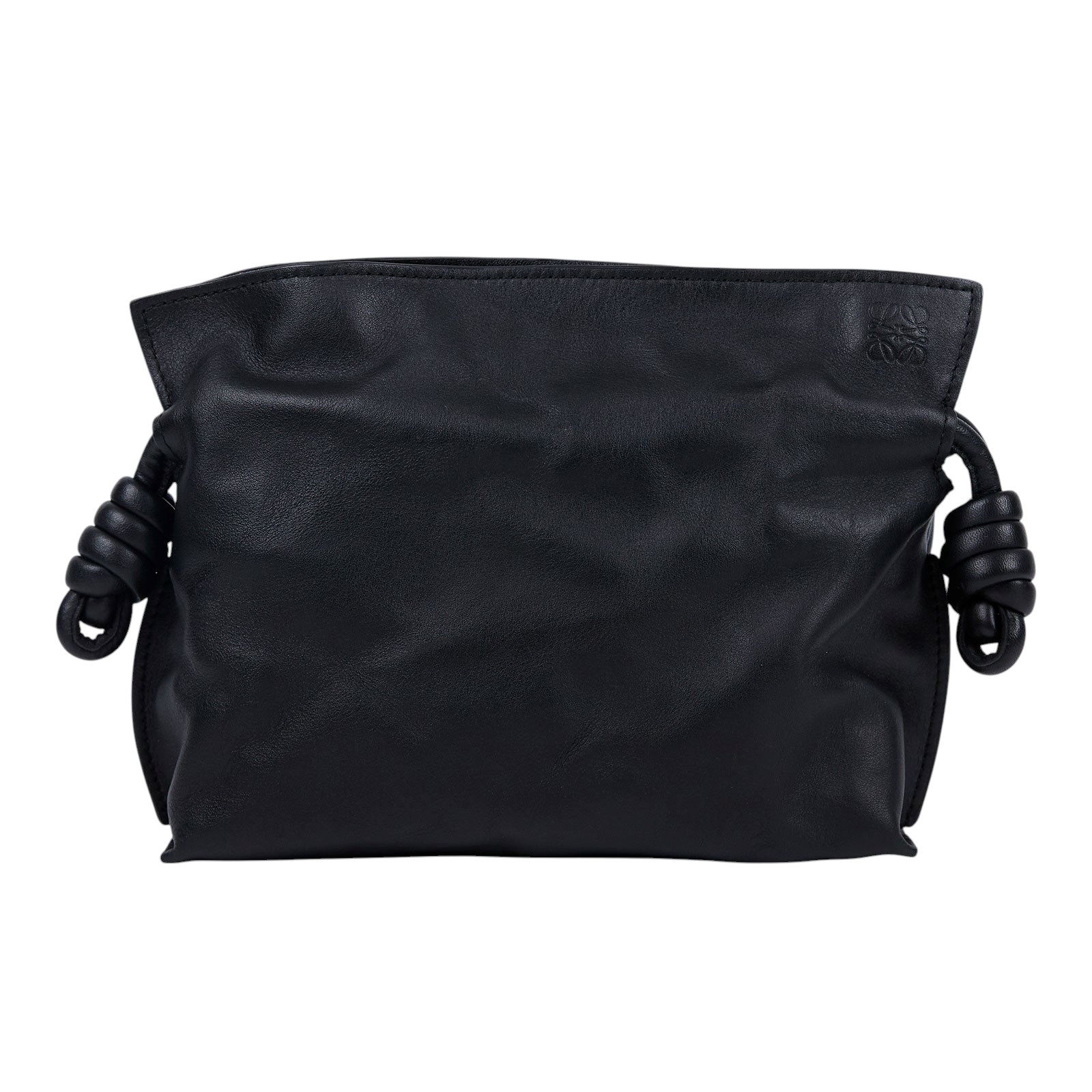 羅意威 LOEWE Mini Flamenco clutch 小牛皮 迷你 肩背包 A411FC2X73 黑FLAMENCO MINI 無附屬品