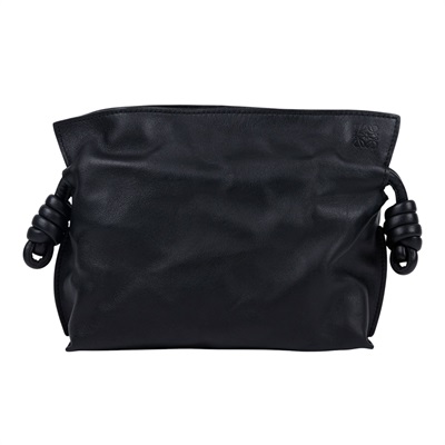 羅意威 LOEWE Mini Flamenco clutch 小牛皮 迷你 肩背包 A411FC2X73 黑FLAMENCO MINI 無附屬品