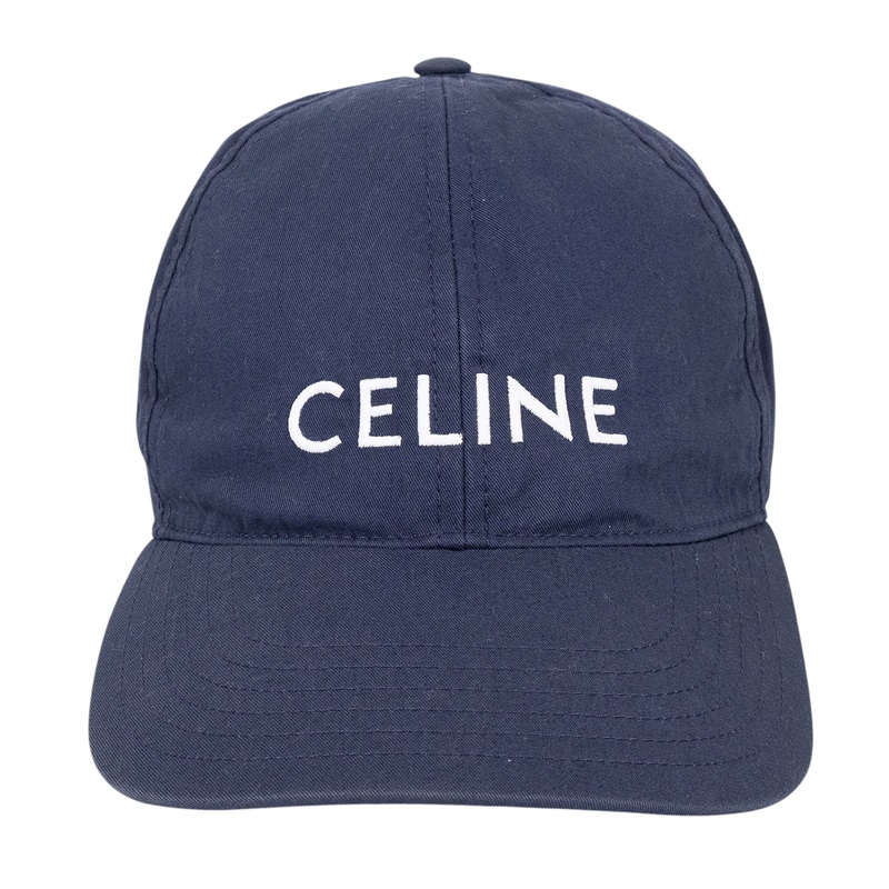 思琳 CELINE 棉質棒球帽 2AUA1969P_S 深藍LOGO老帽 無附屬品