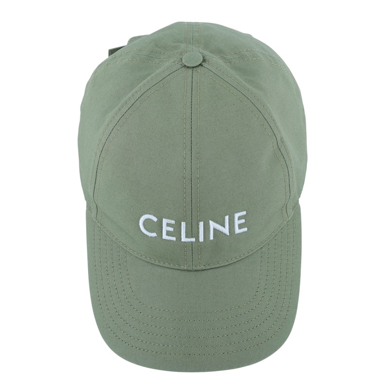 思琳 CELINE 棉質棒球帽 2AUA1969P_S 深綠LOGO老帽 無附屬品