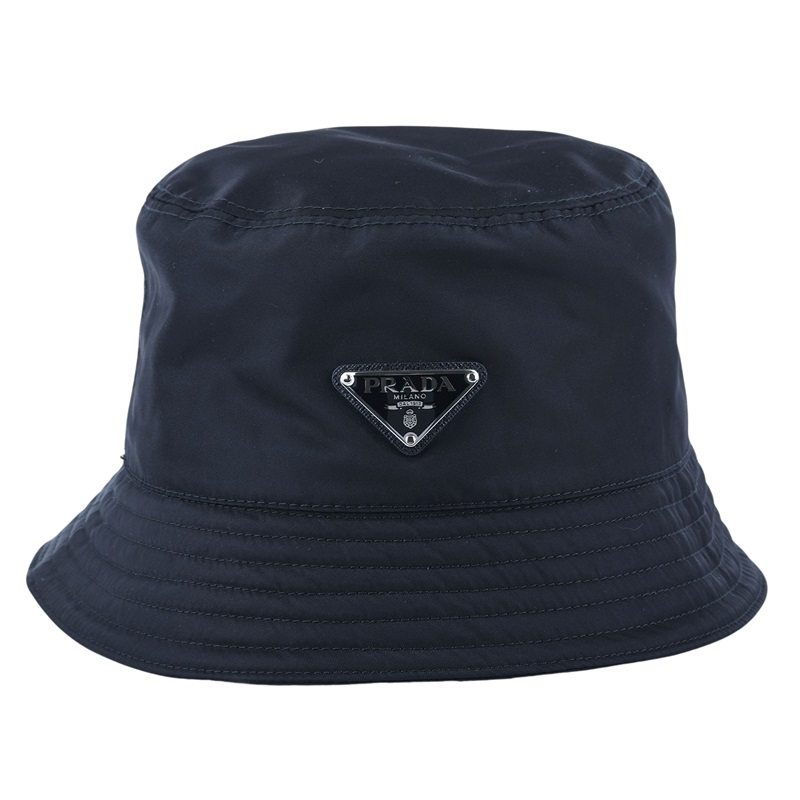 普拉達 PRADA Re-Nylon 漁夫帽 2HC137_2DMI_M 黑金屬三角LOGO尼龍漁夫帽 防塵袋