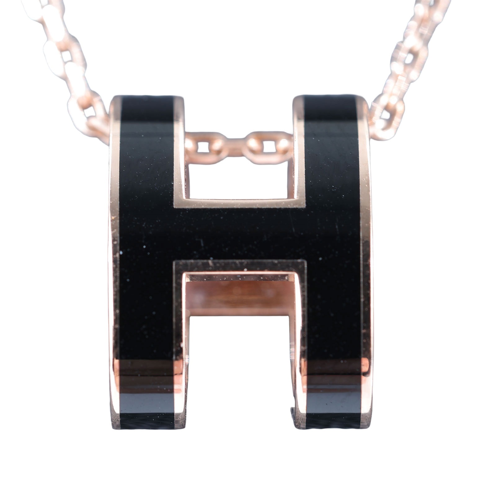 愛馬仕 Hermes Mini Pop H 墜飾 黑色 H147992FO03  黑POP H項鍊 原廠盒子