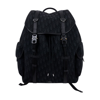 迪奧 CHRISTIAN DIOR Backpack 後背包 1ESBA205YKY 黑緹花Hit the Road後背包 原廠盒子/防塵袋/保證卡