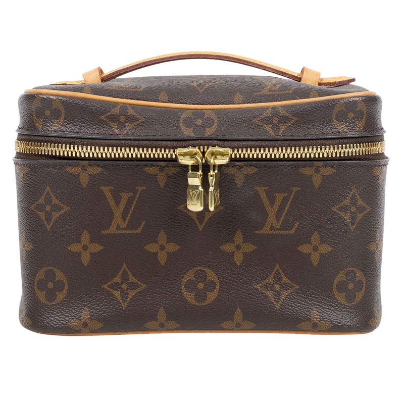 路易威登 LOUIS VUITTON Nice Mini 迷你 化妝箱 M44495 晶片款 棕原花Nice Mini化妝包 無附屬品
