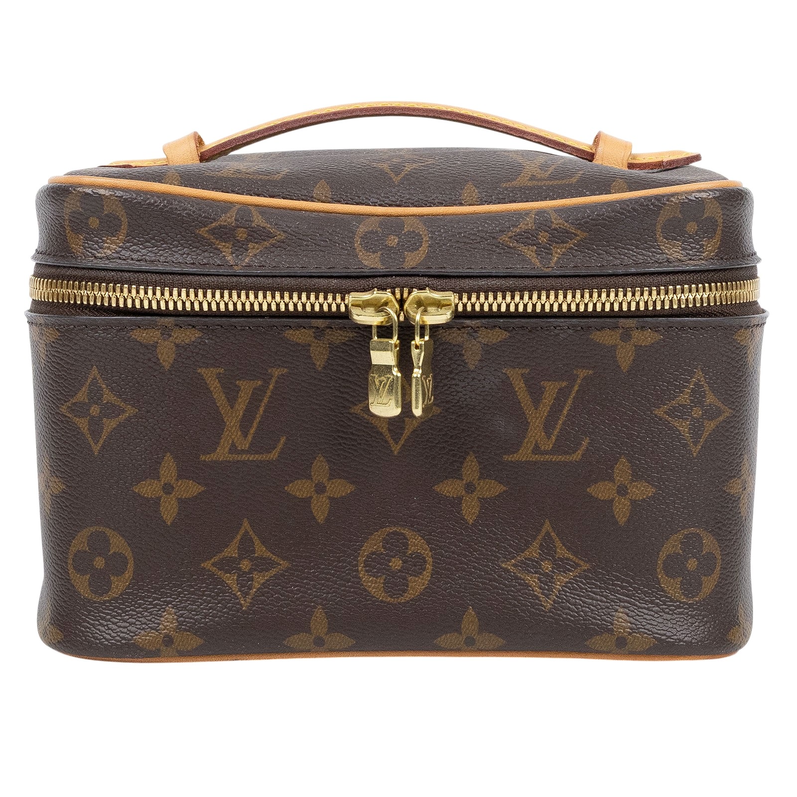 路易威登 LOUIS VUITTON Nice Mini 迷你 化妝箱 M44495 晶片款 棕原花Nice Mini化妝包 無附屬品
