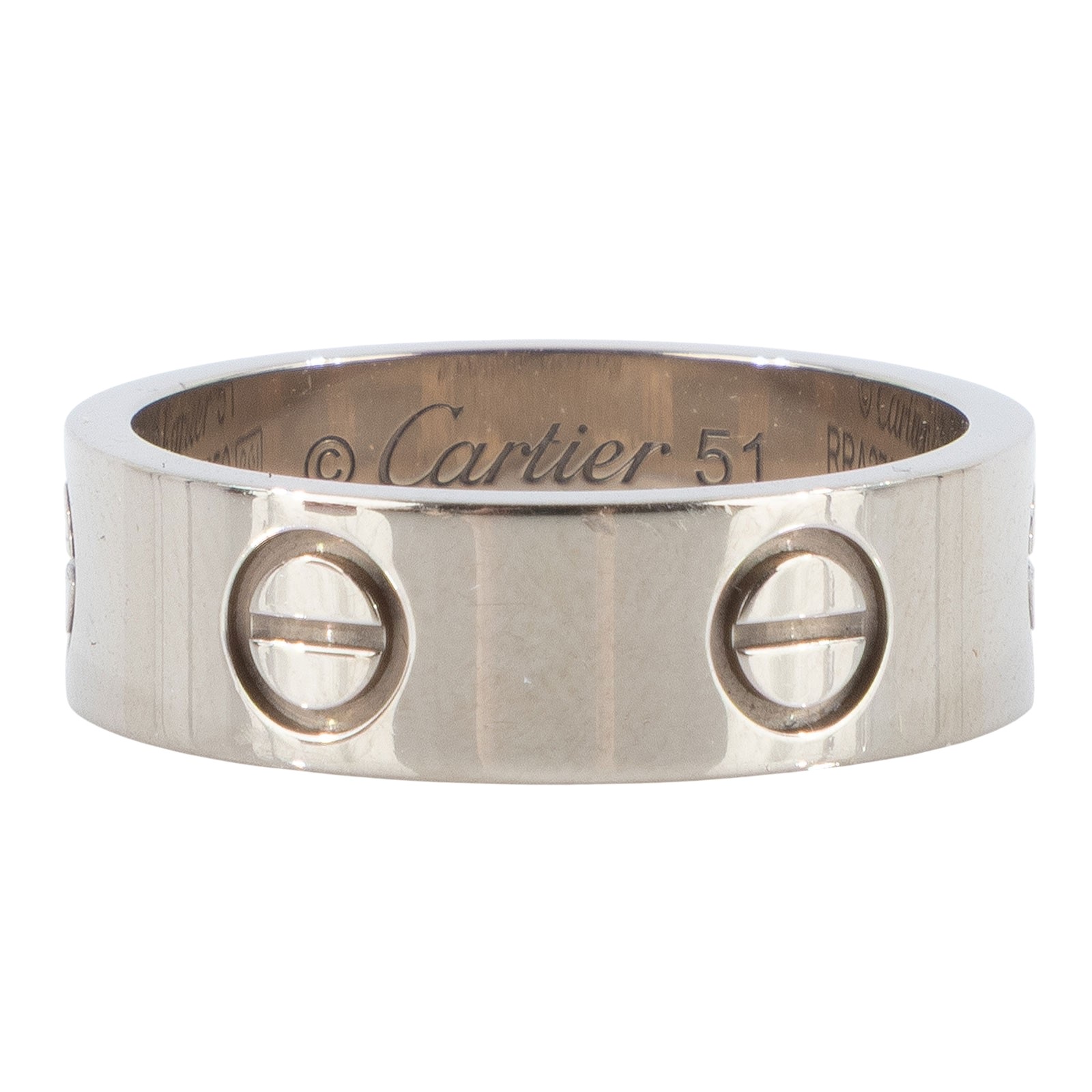 卡地亞 CARTIER Love 戒指 經典款 B4084751 WG LOVE戒指 #51 保書/原廠盒子2