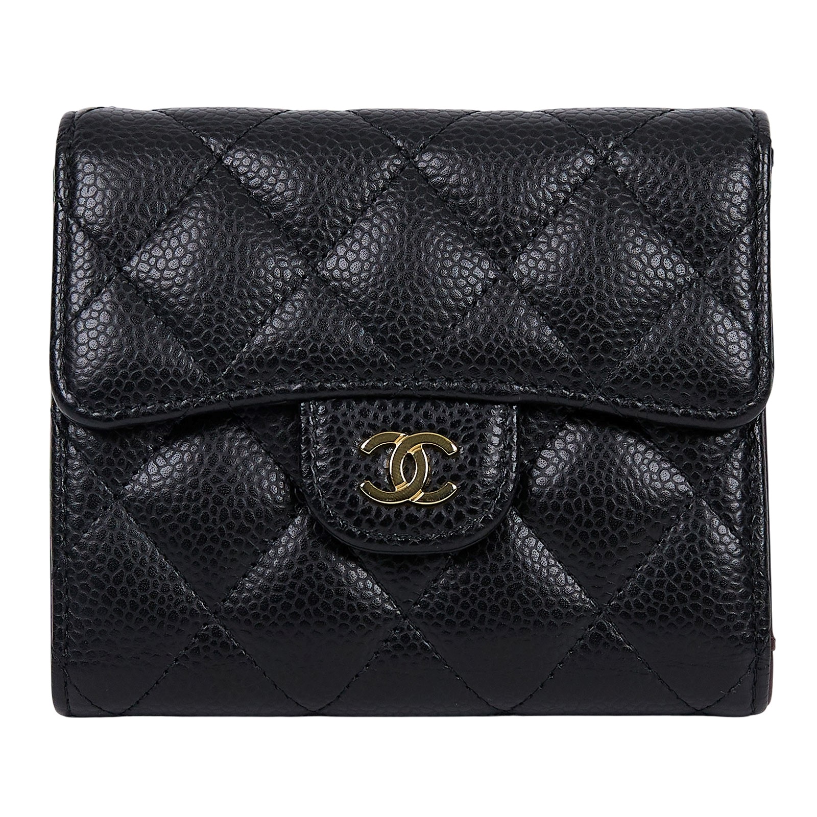 香奈兒 CHANEL 經典 小型 口蓋 皮夾 小牛皮 短夾  AP0231 Y01864 31開 黑荔枝COCO短夾 防塵袋/原廠盒子/購買證明