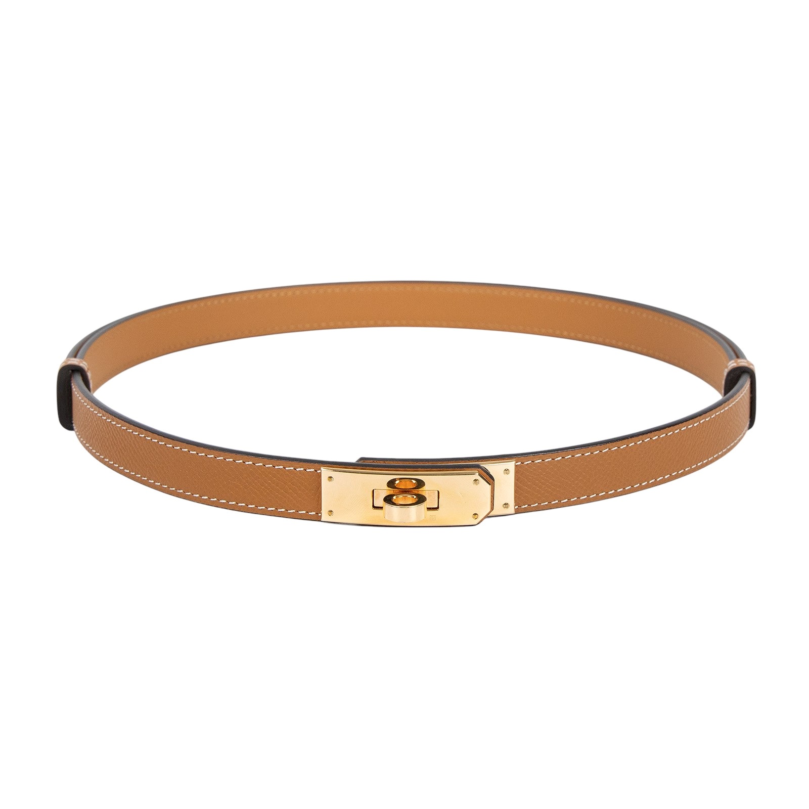 愛馬仕 Hermes Kelly 18 腰帶 大象灰 玫瑰金色五金 金棕色 H069853CD37 /H069853CD  防塵袋/原廠盒子/購買證明