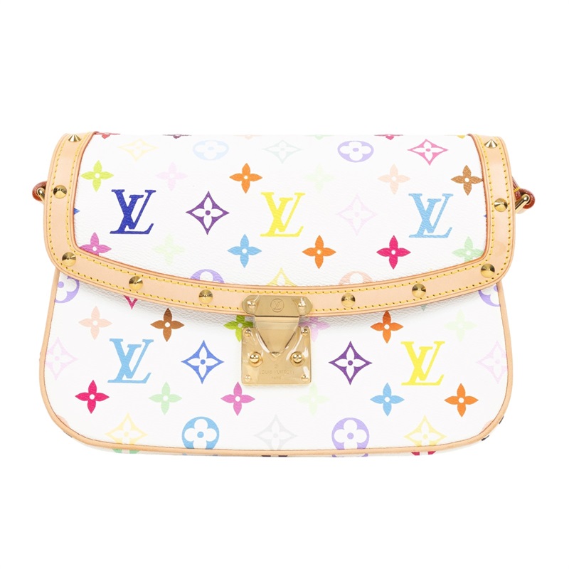 路易威登 LOUIS VUITTON 村上隆聯名 Sologne 肩背包 M92661 白彩SOLOGNE 原廠盒子/防塵袋