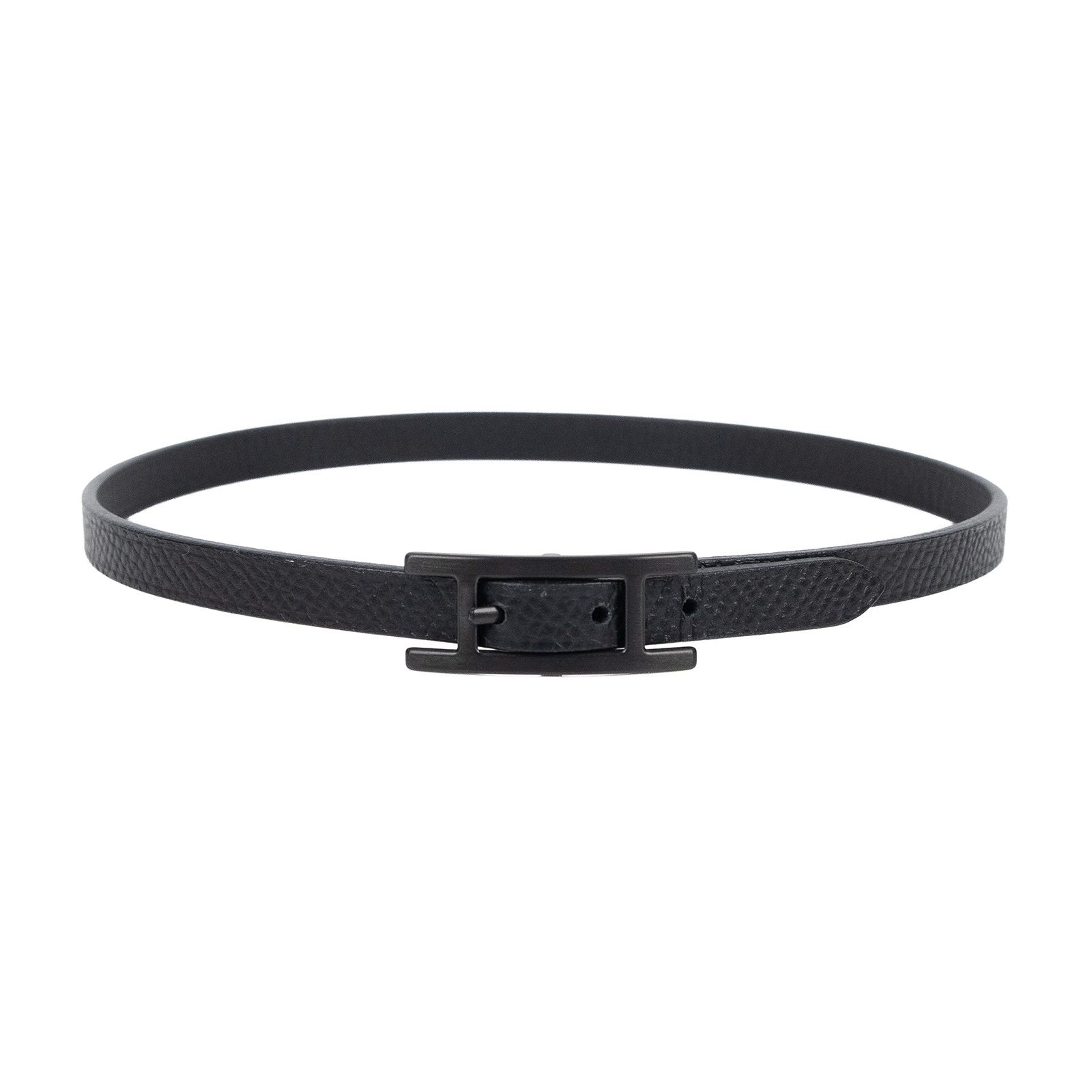 愛馬仕 Hermes Behapi Double Tour 皮革 手環 H081182CC37T5 SP 12 11 黑銀扣 雙圈手環 原廠盒子/防塵袋