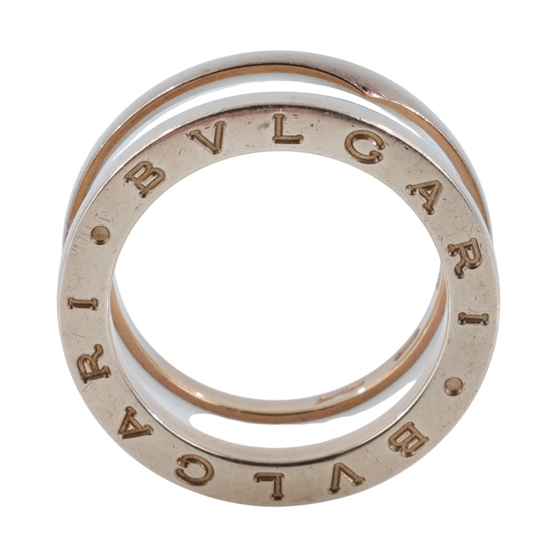 寶格麗 BVLGARI B.zero1 Ring 戒指 玫瑰金 347016 B-zero1白陶瓷戒指 原廠盒子/保書