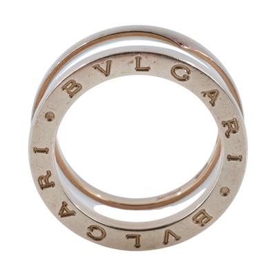 寶格麗 BVLGARI B.zero1 Ring 戒指 玫瑰金 347016 B-zero1白陶瓷戒指 原廠盒子/保書
