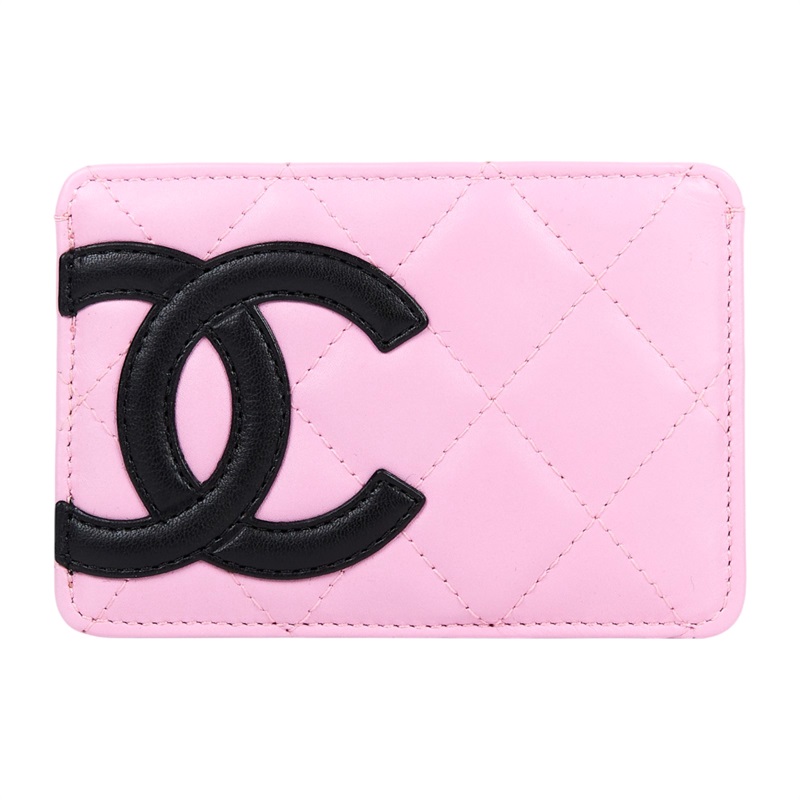 香奈兒 CHANEL 康朋 卡夾  9開 粉紅羊皮康朋卡夾 原廠盒子/保證卡