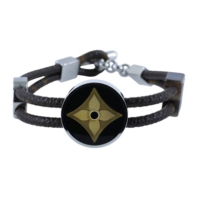 路易威登 LOUIS VUITTON Monogram Pandanty Fleur 手環 M65441 棕色扣繩手環 防塵袋