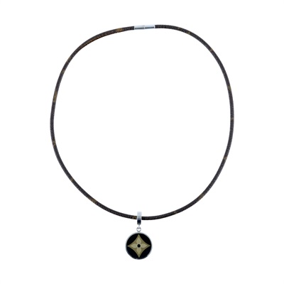 路易威登 LOUIS VUITTON Monogram Pandanty Fleur 項鍊 M65436 棕色扣繩項鍊 防塵袋