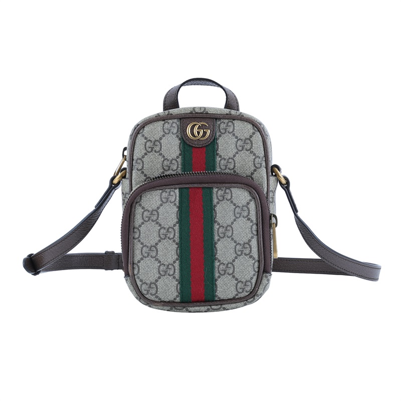 古馳 GUCCI Ophidia 肩背 手機包 671682 96IUT 原花Ophidia 肩背包 mini 黑LOGO腰包 MINI 防塵袋