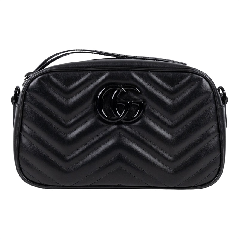 古馳 GUCCI GG Marmont 小型 絎縫 肩揹袋 447632 DTDHV SO BLACK 馬夢包 防塵袋
