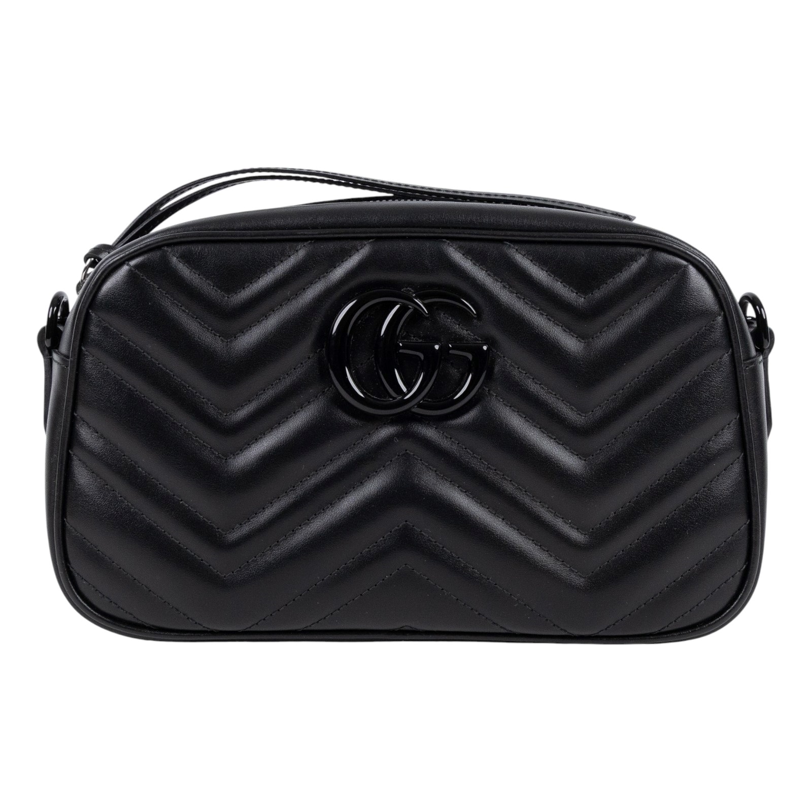 古馳 GUCCI GG Marmont 小型 絎縫 肩揹袋 447632 DTDHV SO BLACK 馬夢包 防塵袋