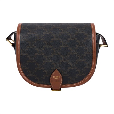 思琳 CELINE Triomphe帆布 中型 凱旋門 Folco 斜背 肩背 馬鞍包 191502BZJ 凱旋門MEDIUM FOLCO 防塵袋