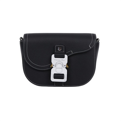 迪奧 CHRISTIAN DIOR Saddle 迷你 翻蓋 郵差包 2ADCA435YKK 黑Saddle 迷你翻蓋郵差包 原廠盒子/防塵袋