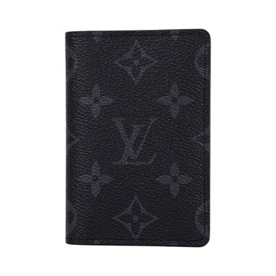 路易威登 LOUIS VUITTON 袋裝萬用錢包 Eclipse帆布 M61696 晶片款 黑原花卡夾 原廠盒子/防塵袋