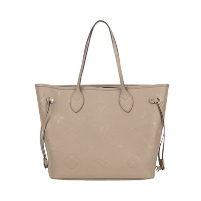 路易威登 LOUIS VUITTON Neverfull MM 手提 托特包 壓花牛皮 斑鳩灰色 M45686 晶片款  原廠盒子/防塵袋/內袋