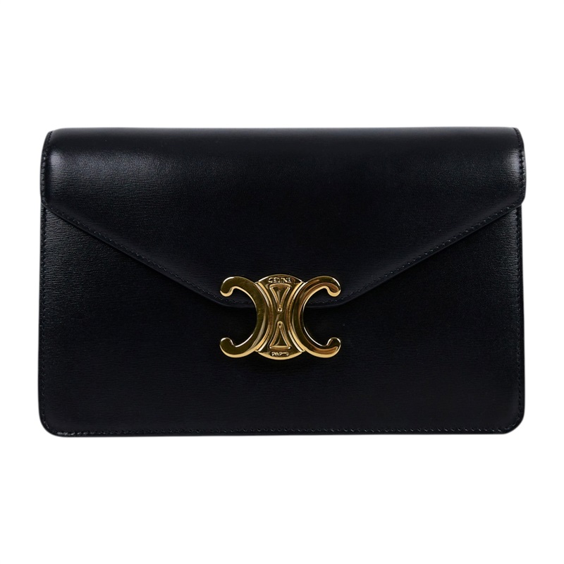 思琳 CELINE Margo 飾鍊錢包 10L033DPV 黑金MARGO WOC 原廠盒子/防塵袋