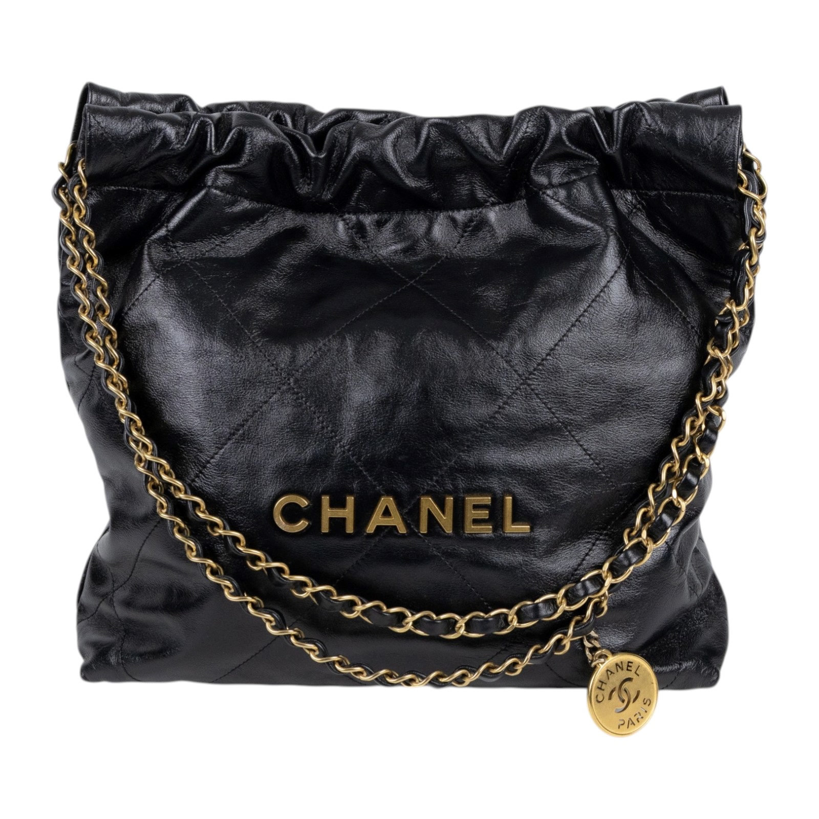 香奈兒 CHANEL 22 小型 束口包 AS3260 晶片款 黑22包 小號 原廠盒子/防塵袋/內袋