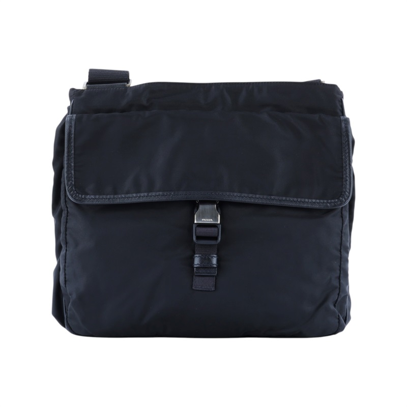 普拉達 PRADA Tessuto Nylon 肩背包 手提包 VA0269_064 黑單肩包 防塵袋/保證卡