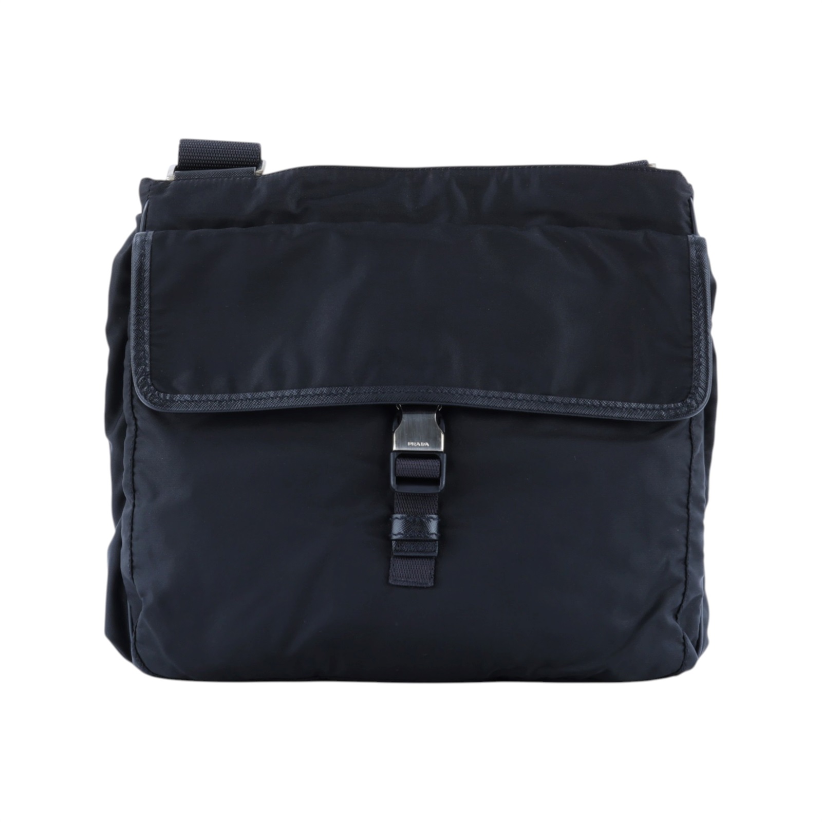 普拉達 PRADA Tessuto Nylon 肩背包 手提包 VA0269_064 黑單肩包 防塵袋/保證卡