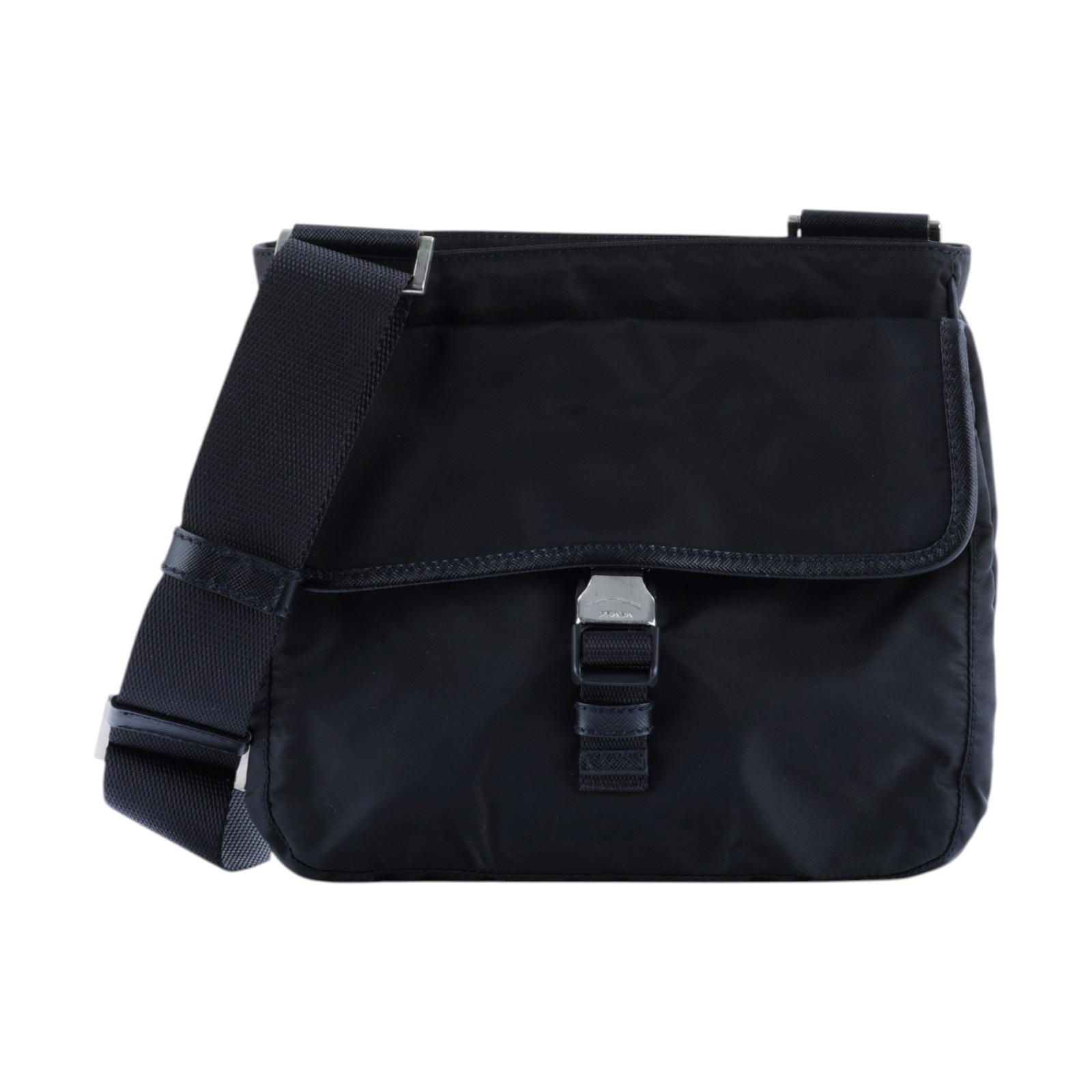 普拉達 PRADA Tessuto Nylon 肩背包 斜背包 VA0270 黑尼龍斜背包 防塵袋/保證卡