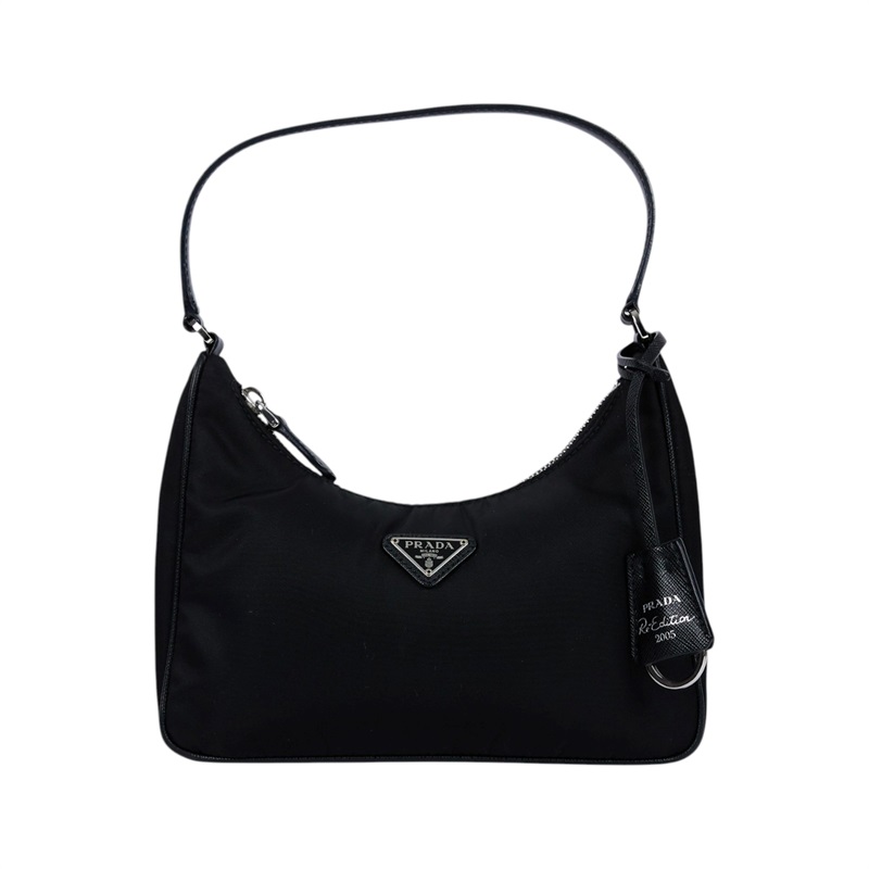 普拉達 PRADA Prada Re-Edition 環保尼龍 迷你袋 1NE204_R064 黑尼龍HOBO腋下包 防塵袋/保證卡