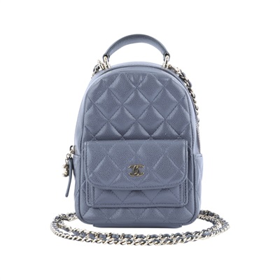 香奈兒 CHANEL 經典 迷你 後背包 AP3753 晶片款 灰荔枝迷你後背包 原廠盒子/防塵袋