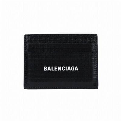 巴黎世家 BALENCIAGA 卡片夾 5943092AAZP 黑格紋卡夾 原廠盒子/防塵袋